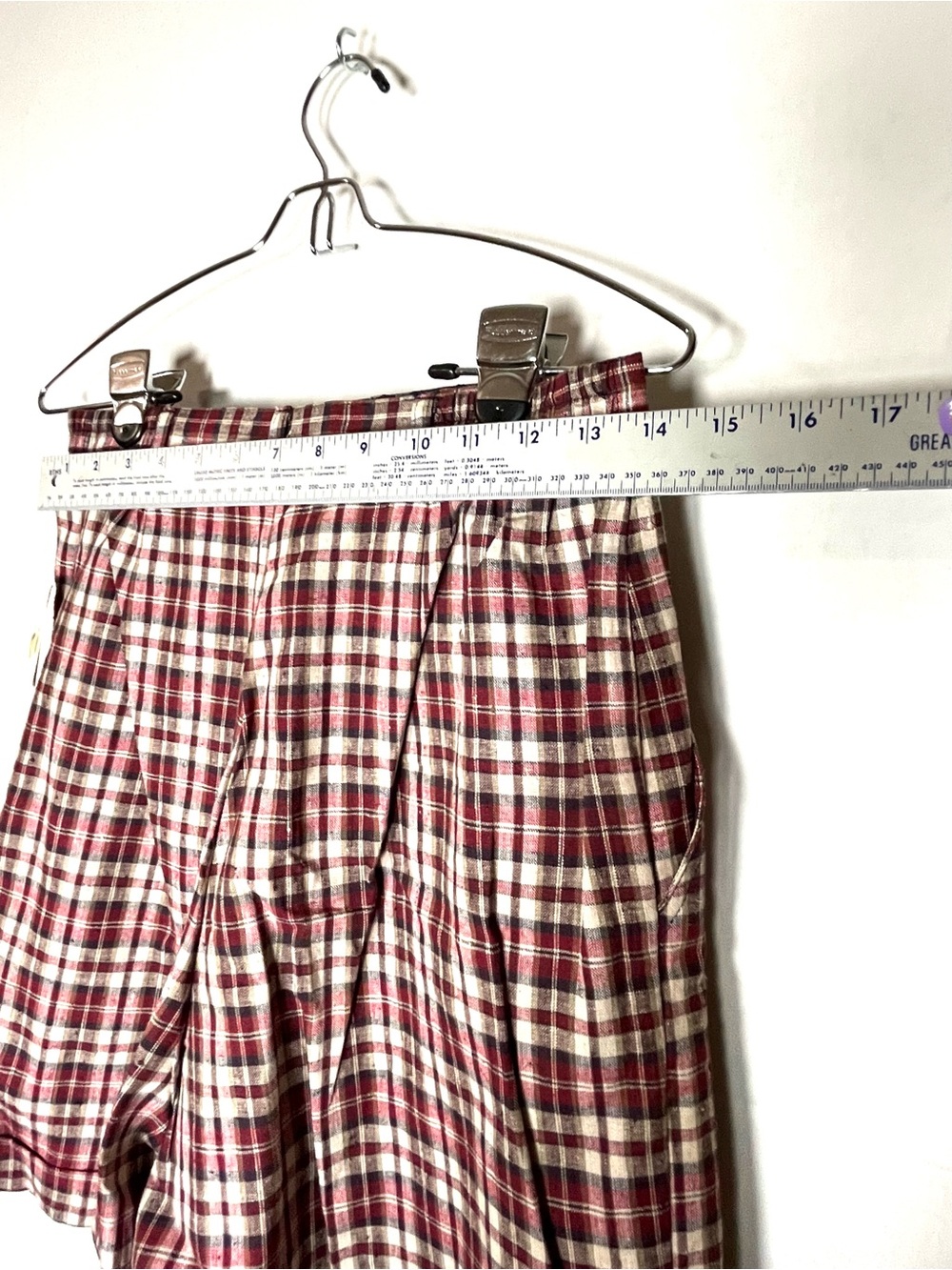Fundamental Things Women's Burgundy Plaid Button Front Vest and  Shorts - Picture 7 of 12